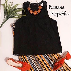Banana Republic tropical sleeveless v neck top